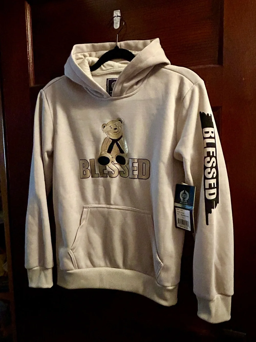 CR-24 Blessed Bear Stone Hoodie – Size 10/12 – NWT